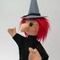 Black witch hand puppet MU-22163A Moravská ústredna Brno 2