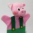 Pig green Hand Puppet MU-22649B Moravská ústredna Brno 3