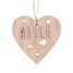 Customizable Heart Christmas Decoration natural wood VI-CR10 Vintiun 1