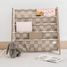 Beige checkerboard recycled fabric book rack EFK-107-016-020 3 Sprouts 2