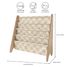 Beige checkerboard recycled fabric book rack EFK-107-016-020 3 Sprouts 3