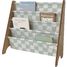 Green checkerboard recycled fabric book rack EFK-107-016-021 3 Sprouts 1