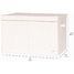 Cream recycled fabric toy chest EFK-107-001-020 3 Sprouts 3