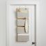 Beige gingham hanging wall organizer EFK-107-015-007 3 Sprouts 6