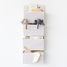 Beige gingham hanging wall organizer EFK-107-015-007 3 Sprouts 4