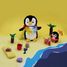 Penguin plush toy mother and her white and black baby DE75200 Les Déglingos 5