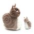 Snail plush toy mother and her brown baby DE75302 Les Déglingos 1