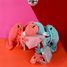 Lobster plush toy mother and her coral baby DE75601 Les Déglingos 2