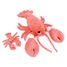 Lobster plush toy mother and her coral baby DE75601 Les Déglingos 1