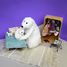 Polar bear plush toy mother and her white baby DE76110 Les Déglingos 7