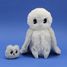 Polar owl plush toy mother and her baby DE76120 Les Déglingos 3