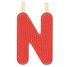 Letter N phosphorescent red LL83877 Lilliputiens 1