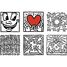9 wooden blocks Keith Haring V9227 Vilac 3