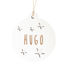 Customisable Christmas ball white wood VI-BN11 Vintiun 1