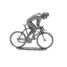 Cyclist figurine P climber to paint FR-P Grimpeur Non peint Fonderie Roger 1