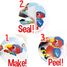 Pink pot of 4000 Midi plastic beads HAMA-2051 Hama 5