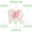 Rubber teething ring - Elephant pink LA01237rose Lanco Toys 2