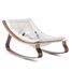 LEVO Baby Rocker in Walnut - Gentle White Cushion CC LEVO W WHITE Charlie Crane 1