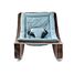 LEVO Baby Rocker in Walnut - Gentle Blue Cushion CC LEVO W BLUE Charlie Crane 3