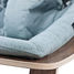 LEVO Baby Rocker in Walnut - Gentle Blue Cushion CC LEVO W BLUE Charlie Crane 2