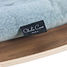 LEVO Baby Rocker in Walnut - Gentle Blue Cushion CC LEVO W BLUE Charlie Crane 4