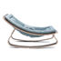 LEVO Baby Rocker in Walnut - Gentle Blue Cushion CC LEVO W BLUE Charlie Crane 5