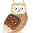 Little Lights Owl Lamp Ombre Brown LL013-467 Little Lights 1