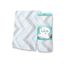 bamboo muslin swaddle - Blue Chevron LLJ-121-005-005 Lulujo 1