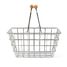 Metal shopping basket with wooden handle As-85671 Mamamemo 1