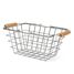Metal shopping basket with wooden handle As-85671 Mamamemo 3