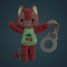 Glow-in-the-dark pacifier clip Jeanne the cat LL83592 Lilliputiens 3