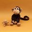 Monkey plush toy mother and her baby DE76240 Les Déglingos 2