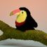 Toucan bird plush toy 15 cm HO3443 Histoire d'Ours 4