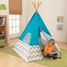 Play TeePee - Turquoise w/ Gray & White Chevron KI00223-4337 Kidkraft 4