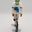 Cyclist figure R Blue green and white jersey FR-R17 Fonderie Roger 4