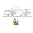 Model Bricks - German sports car yellow SL-M38-B1097 Sluban 5