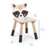 Forest Raccoon Chair TL8824 Tender Leaf Toys 3
