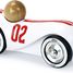 White vintage streamline car V2285W Vilac 2