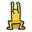 Keith Haring chair Yellow V09294-3505 Vilac 2