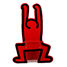 Keith Haring chair red V0314-1401 Vilac 2