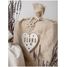 Customizable Heart Christmas Decoration white wood VI-CR11 Vintiun 4