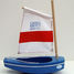 Blue Boat with white sail