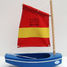 Blue Boat with red sail