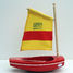 Red Boat with yellow sail