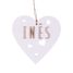 Customizable Heart Christmas Decoration white wood VI-CR11 Vintiun 1
