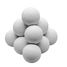 10 white cork foosball balls