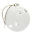 Customizable Dog Christmas Decoration white wood VI-BN21 Vintiun 1