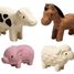 Figures - 4 Farm animals PT6127 Plan Toys, The green company 1