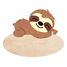 Customizable door sign Sloth VI-PLP03 Vintiun 1