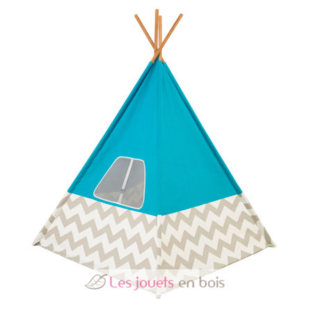 Play TeePee - Turquoise w/ Gray & White Chevron KI00223-4337 Kidkraft 1